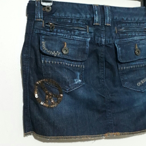 Guess Mini Skirt, Size 26, Jean Blue. - Picture 5 of 8